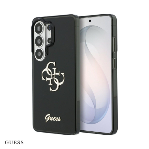 Huse si protectii pentru Samsung Galaxy S26 Ultra - Husa Guess Iml Big Metal 4g Script pentru Samsung Galaxy S26 Ultra, Carcasa magnetica, Negru