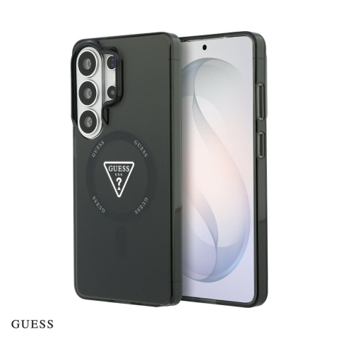 Huse si protectii pentru Samsung Galaxy S26 Ultra - Husa Guess Iml Gradient Triangle pentru Samsung Galaxy S26 Ultra, Carcasa magnetica, Negru