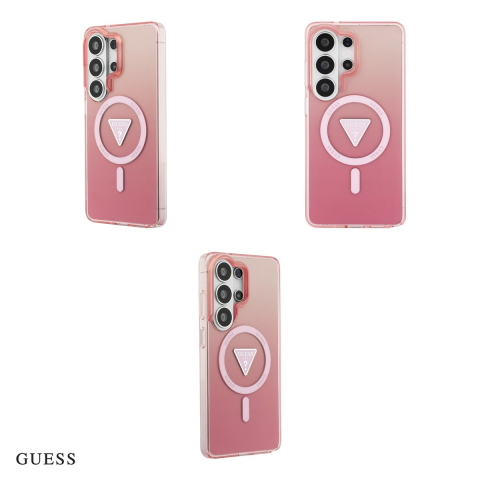 Husa Guess Iml Gradient Triangle pentru Samsung Galaxy S26 Ultra, Carcasa magnetica, Roz [3]