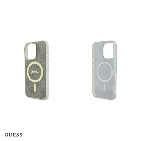 Husa Guess Iml pentru iPhone 16 Pro, Carcasa magnetica, Maro [4]