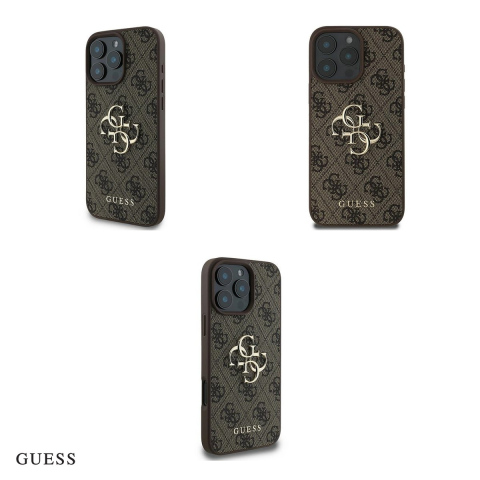 Husa Guess Logo pentru iPhone 16 Pro, Carcasa, Maro [3]