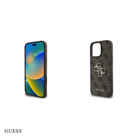 Husa Guess Logo pentru iPhone 16 Pro, Carcasa, Maro [4]