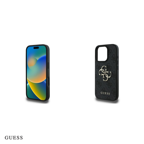 Husa Guess Logo pentru iPhone 16 Pro, Carcasa, Negru [4]