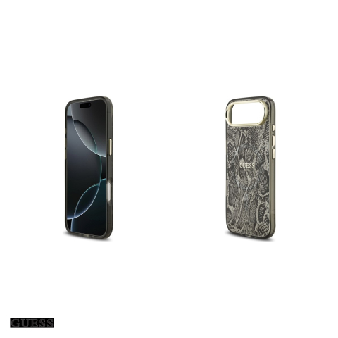 Husa Guess Python Pattern pentru iPhone 17 Air, Carcasa magnetica, Negru [4]