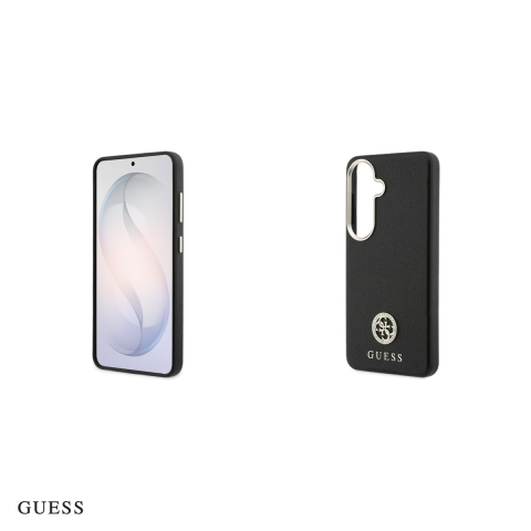 Husa Guess Rhinestone Round Logo pentru Samsung Galaxy S26, Carcasa magnetica, Negru [4]