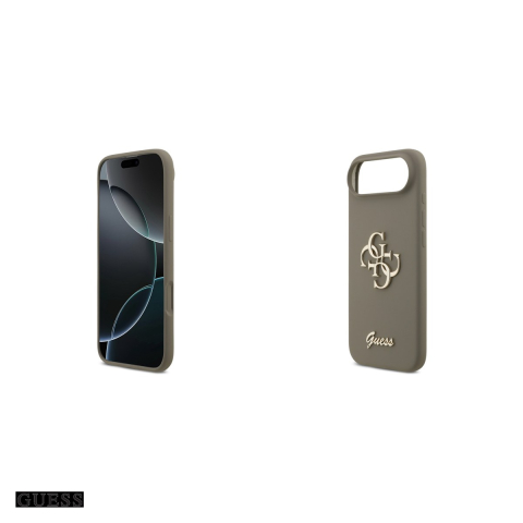 Husa Guess Silicone Big 4g Script pentru iPhone 17 Air, Carcasa, Maro [4]