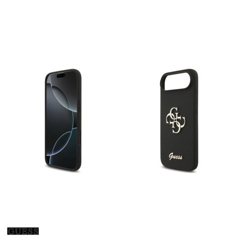 Husa Guess Silicone Big 4g Script pentru iPhone 17 Air, Carcasa, Negru [4]