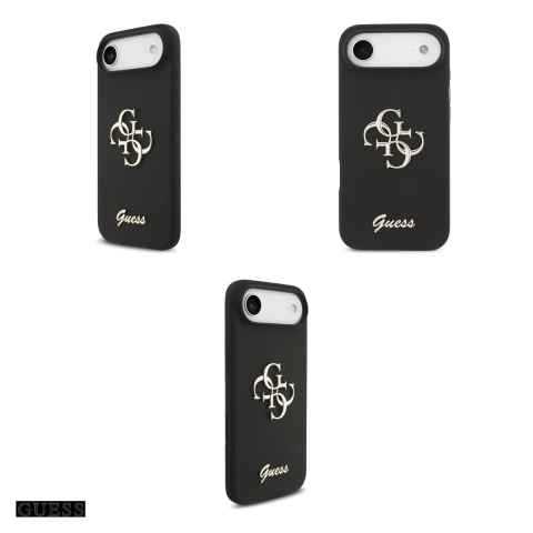 Husa Guess Silicone Big 4g Script pentru iPhone 17 Air, Carcasa, Negru [3]