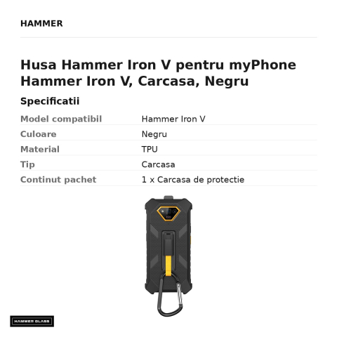 Husa Hammer Iron V pentru myPhone Hammer Iron V, Carcasa, Negru [2]