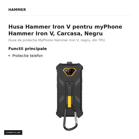 Husa Hammer Iron V pentru myPhone Hammer Iron V, Carcasa, Negru [1]