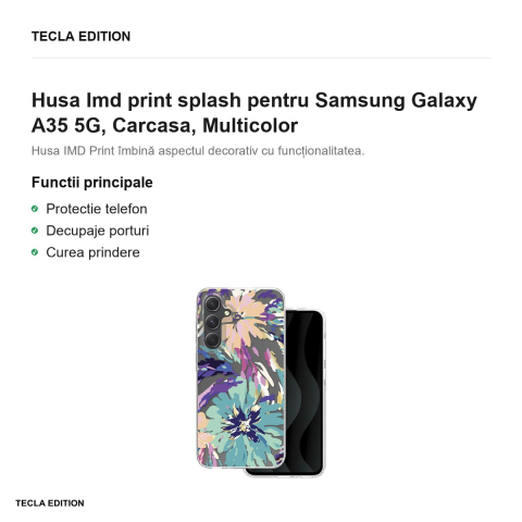 Husa Imd print splash pentru Samsung Galaxy A35 5G, Carcasa, Multicolor [1]