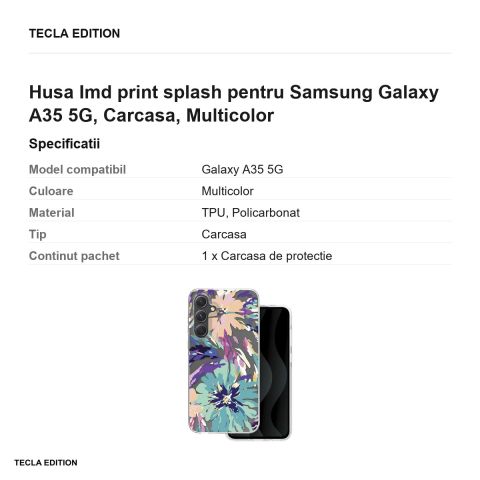 Husa Imd print splash pentru Samsung Galaxy A35 5G, Carcasa, Multicolor [2]