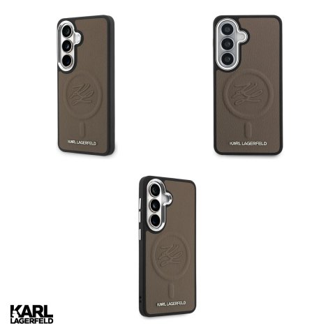 Husa Karl Lagerfeld Embossed Ring Initials pentru Samsung Galaxy S26, Carcasa magnetica, Maro [3]