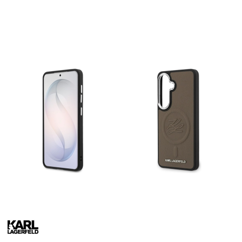 Husa Karl Lagerfeld Embossed Ring Initials pentru Samsung Galaxy S26, Carcasa magnetica, Maro [4]