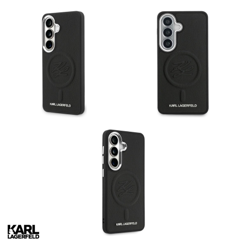 Husa Karl Lagerfeld Embossed Ring Initials pentru Samsung Galaxy S26, Carcasa magnetica, Negru [3]