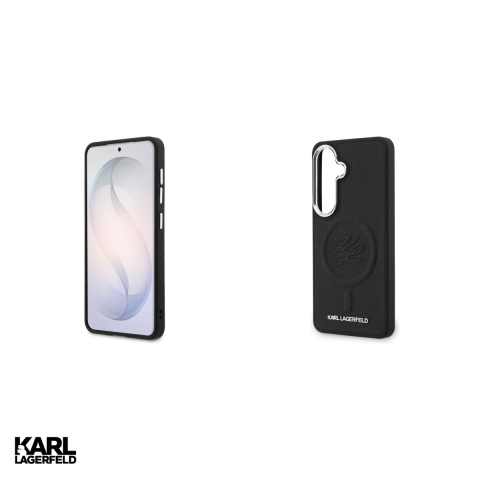 Husa Karl Lagerfeld Embossed Ring Initials pentru Samsung Galaxy S26, Carcasa magnetica, Negru [4]