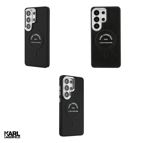 Husa Karl Lagerfeld Embossed Ring Rsg Logo pentru Samsung Galaxy S26 Ultra, Carcasa magnetica, Negru [3]