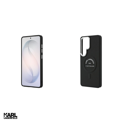 Husa Karl Lagerfeld Embossed Ring Rsg Logo pentru Samsung Galaxy S26 Ultra, Carcasa magnetica, Negru [4]