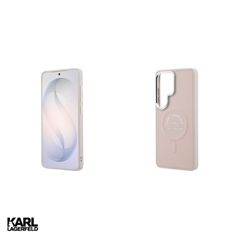 Husa Karl Lagerfeld Embossed Ring Rsg Logo pentru Samsung Galaxy S26 Ultra, Carcasa magnetica, Roz [4]