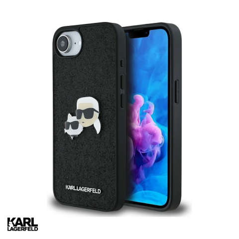 Huse si protectii pentru iPhone 16e - Husa Karl Lagerfeld Hc Fixed Glitter K&c pentru iPhone 16e, Carcasa, Negru