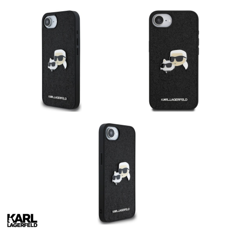 Husa Karl Lagerfeld Hc Fixed Glitter K&c pentru iPhone 16e, Carcasa, Negru [3]