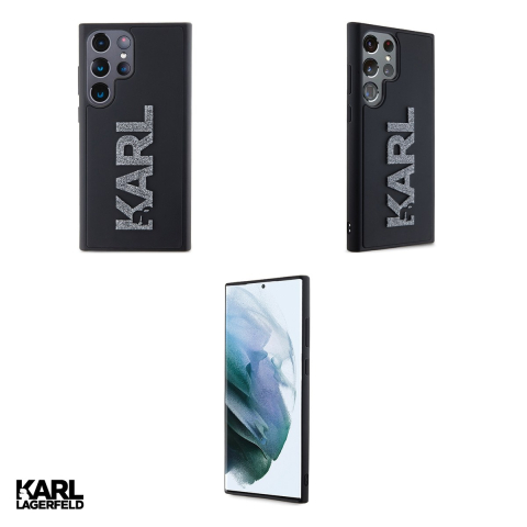 Husa Karl Lagerfeld Hc logo glitter pentru Samsung Galaxy S24 Ultra, Carcasa, Negru [3]