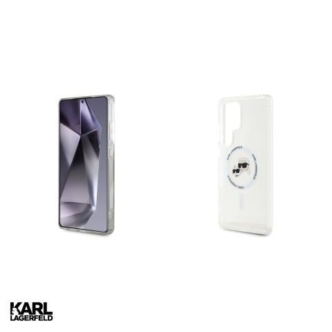 Husa Karl Lagerfeld Hc Magnetic Iml Metal Kc pentru Samsung Galaxy S25 Ultra, Carcasa, Alb [4]