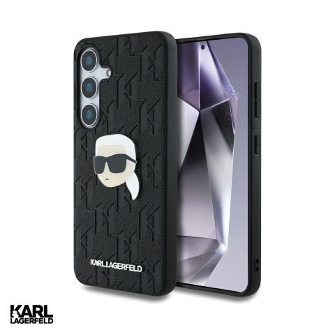 Huse si protectii smartphone - Husa Karl Lagerfeld Hc PU Monogram K Head Pin pentru Samsung Galaxy S25 Plus, Carcasa, Negru