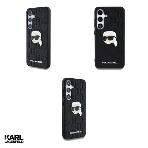 Husa Karl Lagerfeld Hc PU Monogram K Head Pin pentru Samsung Galaxy S25 Plus, Carcasa, Negru [3]
