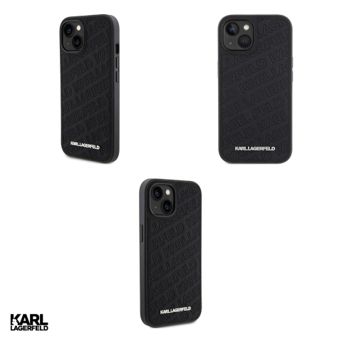 Husa Karl Lagerfeld Hc Quilted K Pattern pentru iPhone 15, Carcasa, Negru [3]