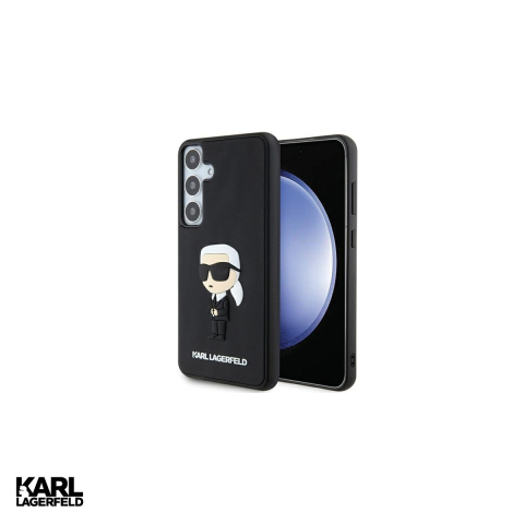 Huse si protectii pentru Samsung Galaxy S24 - Husa Karl Lagerfeld Hc Rubber Ikonik Nft pentru Samsung Galaxy S24, Carcasa, Negru
