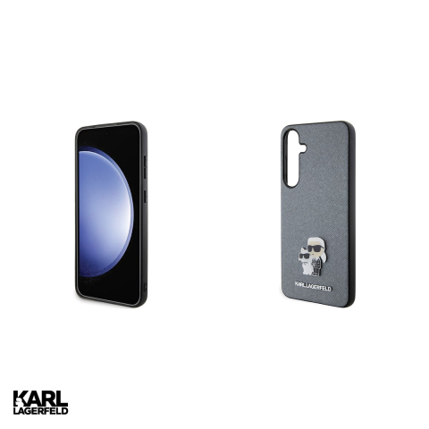 Husa Karl Lagerfeld Hc Saffiano Kc Pin pentru Samsung Galaxy S24 Plus, Carcasa, Gri [4]