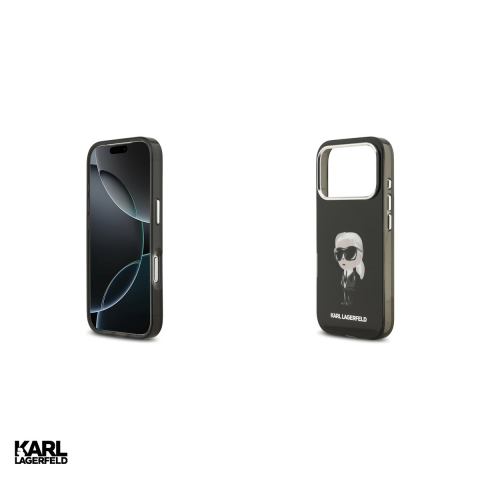 Husa Karl Lagerfeld Iml Aquarelle Karl & Logo pentru iPhone 17 Pro, Carcasa magnetica, Negru [4]