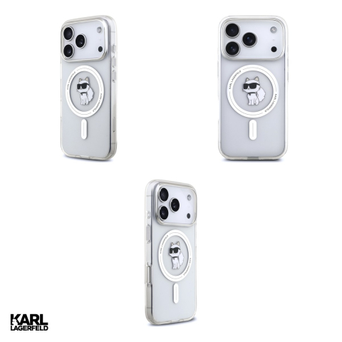 Husa Karl Lagerfeld Iml Choupette pentru iPhone 17 Pro, Carcasa magnetica, Transparent [3]