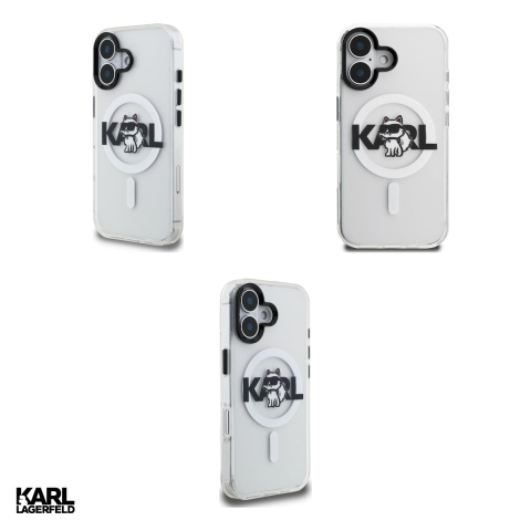 Husa Karl Lagerfeld Iml Choupette Sketch Logo pentru iPhone 17, Carcasa magnetica, Transparent [3]