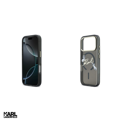 Husa Karl Lagerfeld Iml Choupettes Karl pentru iPhone 17 Pro, Carcasa magnetica, Negru [4]