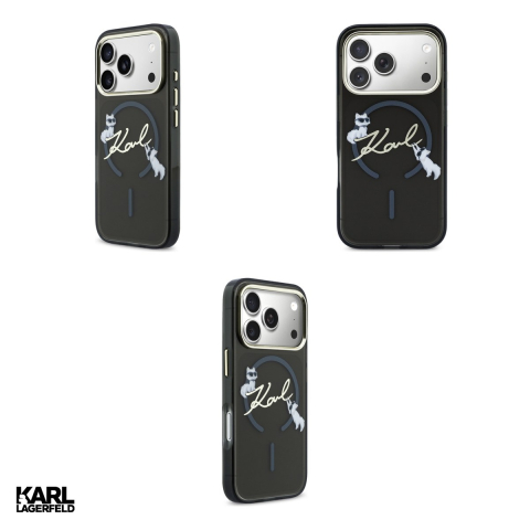 Husa Karl Lagerfeld Iml Choupettes Karl pentru iPhone 17 Pro, Carcasa magnetica, Negru [3]