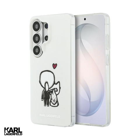 Huse si protectii pentru Samsung Galaxy S26 Ultra - Husa Karl Lagerfeld Iml Karl&Choupette pentru Samsung Galaxy S26 Ultra, Carcasa magnetica, Transparent