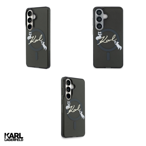 Husa Karl Lagerfeld Iml Kc Script pentru Samsung Galaxy S26, Carcasa magnetica, Negru [3]