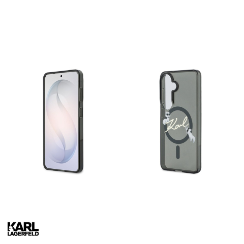 Husa Karl Lagerfeld Iml Kc Script pentru Samsung Galaxy S26, Carcasa magnetica, Negru [4]