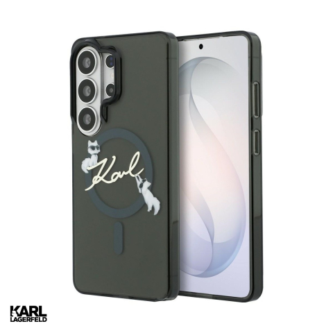 Huse telefoane - Husa Karl Lagerfeld Iml Kc Script pentru Samsung Galaxy S26 Ultra, Carcasa magnetica, Negru