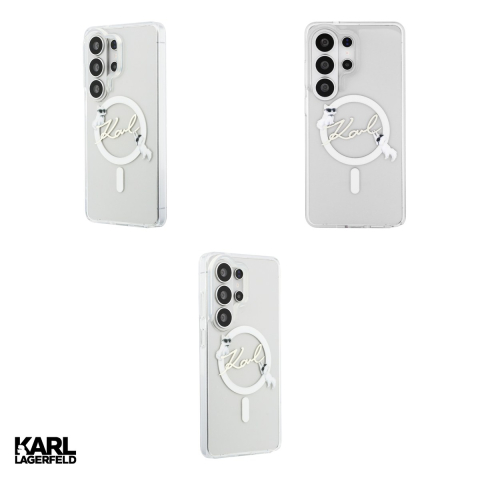 Husa Karl Lagerfeld Iml Kc Script pentru Samsung Galaxy S26 Ultra, Carcasa magnetica, Transparent [3]