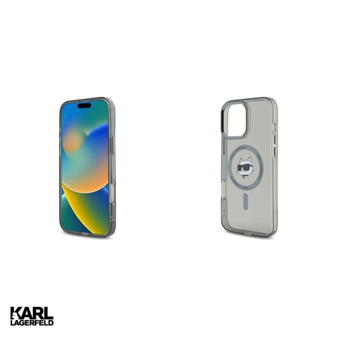 Husa Karl Lagerfeld Iml Metal Choupette pentru iPhone 16 Pro Max, Carcasa magnetica, Negru [4]