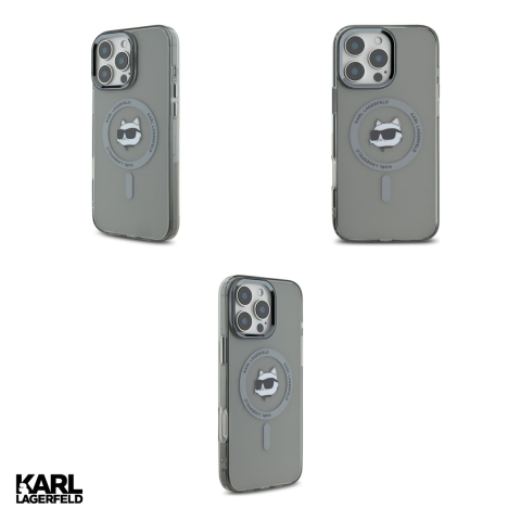 Husa Karl Lagerfeld Iml Metal Choupette pentru iPhone 16 Pro Max, Carcasa magnetica, Negru [3]