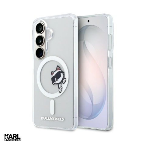 Huse si protectii pentru Samsung Galaxy S26 - Husa Karl Lagerfeld Iml Peekaboo Choupette pentru Samsung Galaxy S26, Carcasa magnetica, Transparent