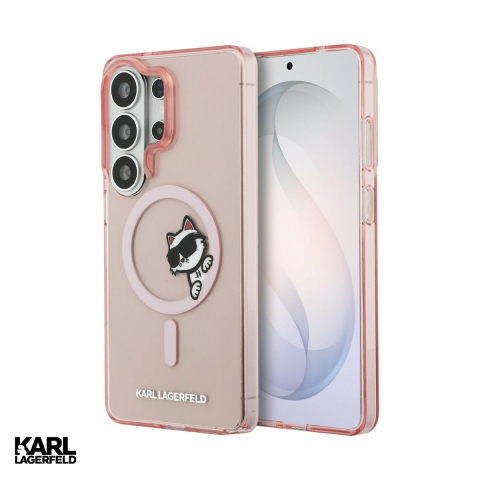 Huse si protectii pentru Samsung Galaxy S26 Ultra - Husa Karl Lagerfeld Iml Peekaboo Choupette pentru Samsung Galaxy S26 Ultra, Carcasa magnetica, Roz