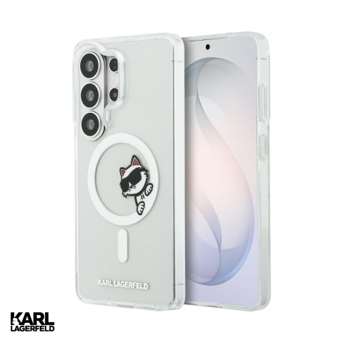 Huse si protectii pentru Samsung Galaxy S26 Ultra - Husa Karl Lagerfeld Iml Peekaboo Choupette pentru Samsung Galaxy S26 Ultra, Carcasa magnetica, Transparent