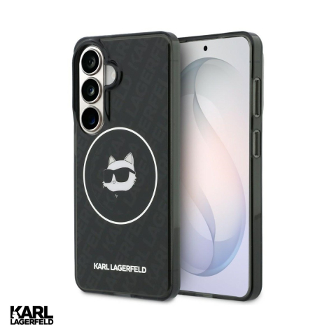 Huse si protectii pentru Samsung Galaxy S26 - Husa Karl Lagerfeld Iml Repeated Choupette pentru Samsung Galaxy S26, Carcasa magnetica, Negru