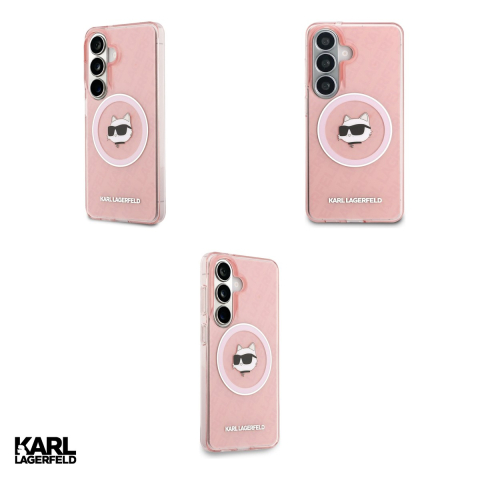 Husa Karl Lagerfeld Iml Repeated Choupette pentru Samsung Galaxy S26, Carcasa magnetica, Roz [3]