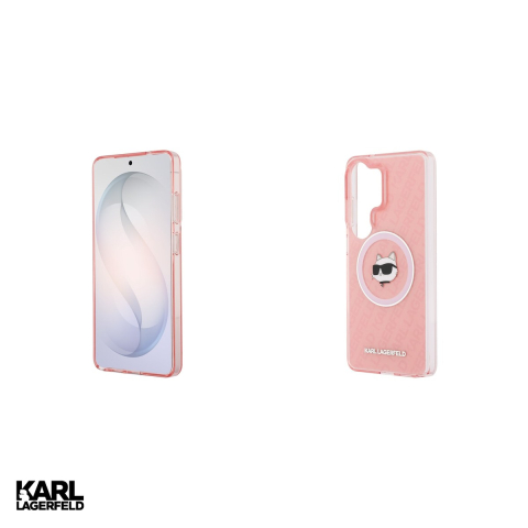 Husa Karl Lagerfeld Iml Repeated Choupette pentru Samsung Galaxy S26 Ultra, Carcasa magnetica, Roz [4]